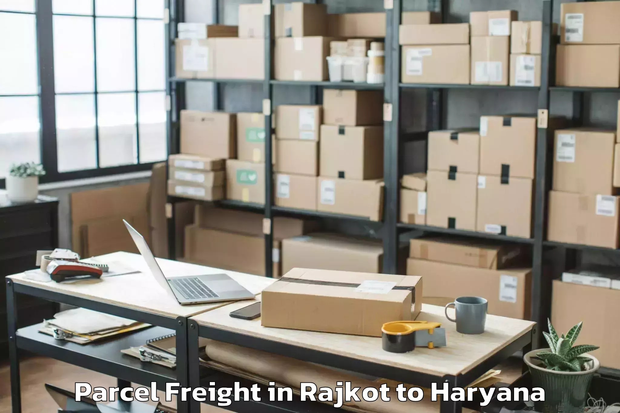 Easy Rajkot to Tosham Parcel Freight Booking